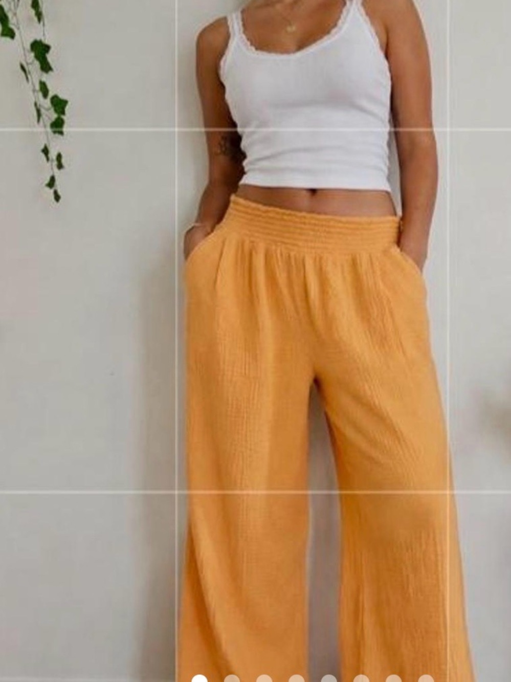 Joyspun (M) Pajama/Lounge Wide-Leg Linen Blend Pants